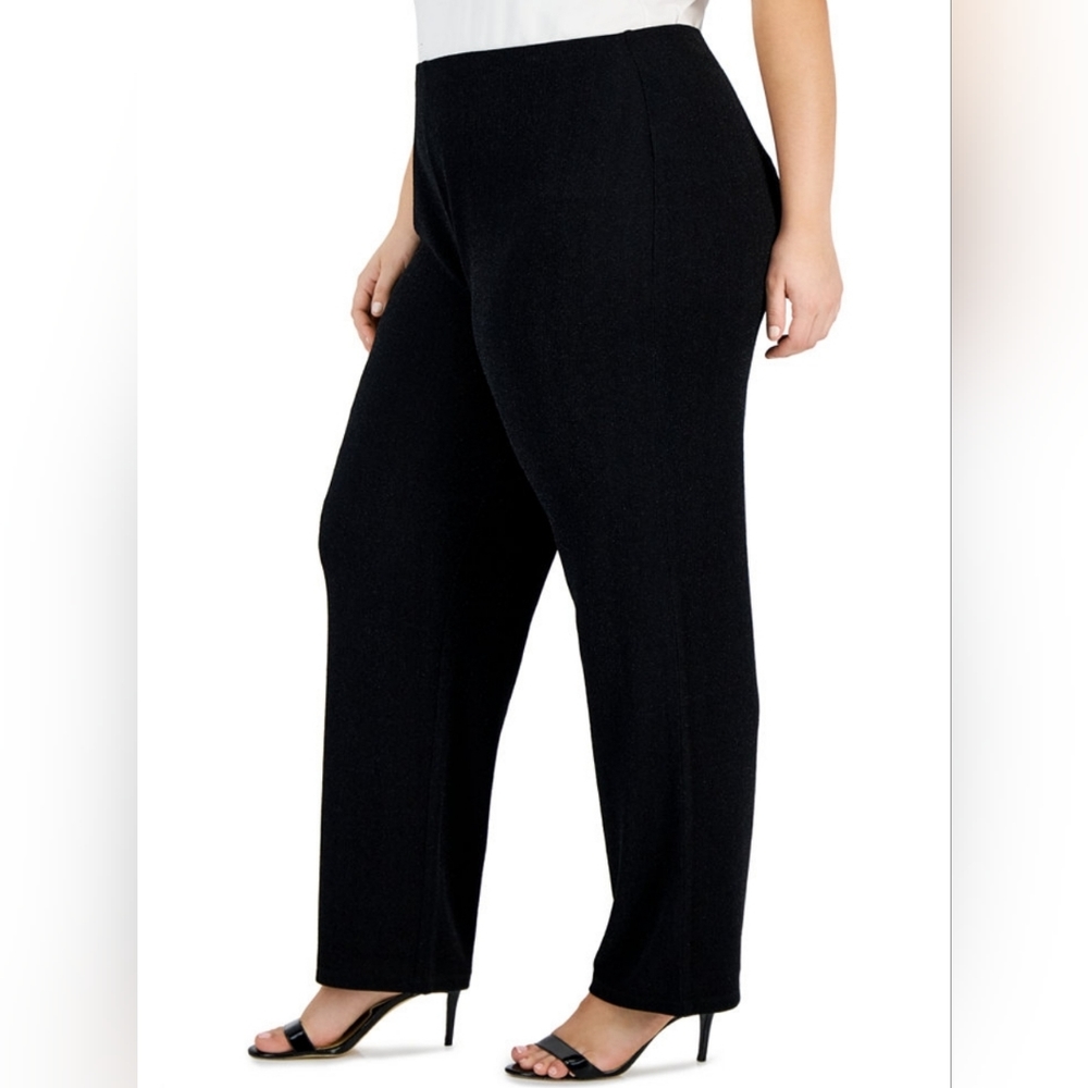 JM Collection Plus Size New Shine Knit Dressing Pants, Created for Macy's